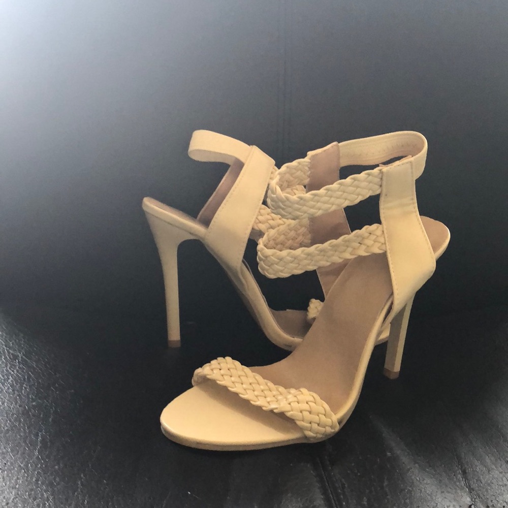Cream Braided Heel brand new